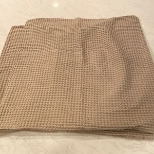 Cozy Tan Waffle Pillow Cover